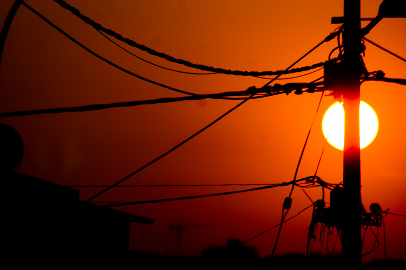 sun setting on alexandra